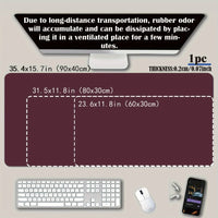 Large White Sports Car Design Gaming Mouse Pad with Anti-Slip Rubber Base