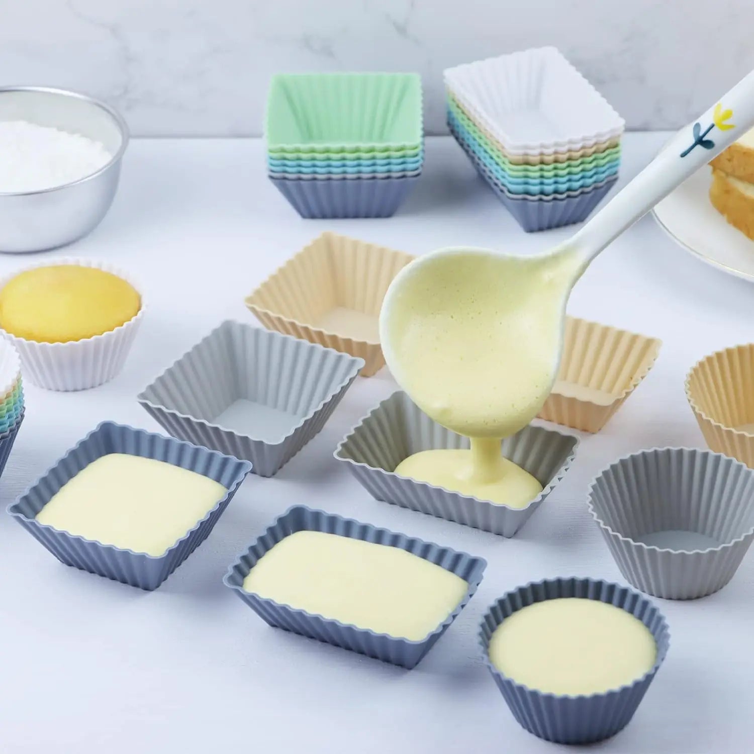 12pcs/Set Silicone Cake Mold Round Shaped Muffin Cupcake Baking Molds Kitchen Cooking Bakeware Maker DIY Cake Decorating Tools - Buy online at  Vibe In Cart.