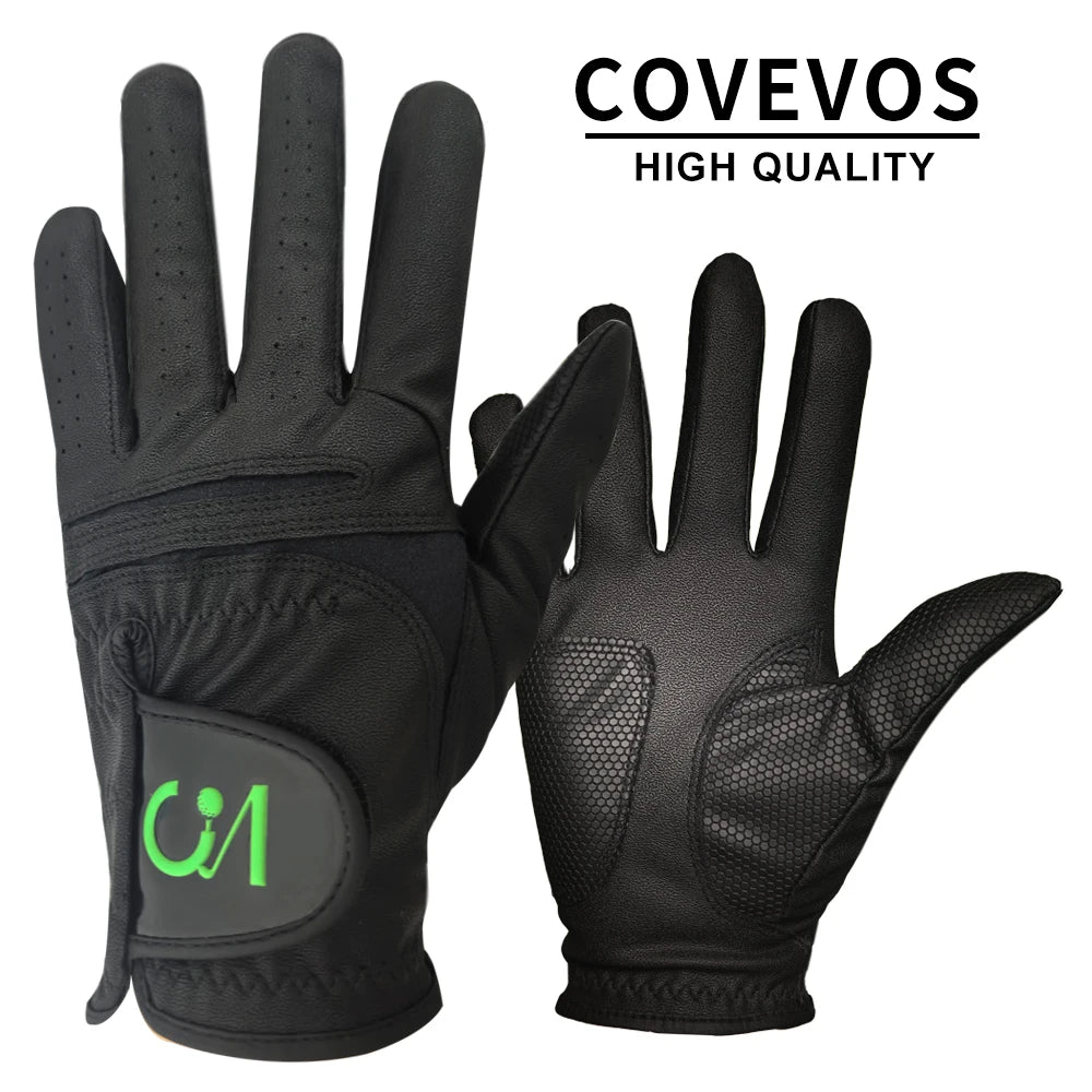 1 PU leather high performance golf glove all weather - black - left/right - Buy online at  Vibe In Cart.
