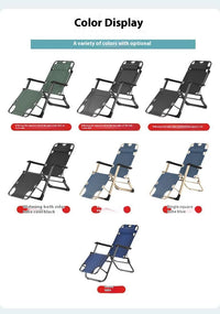 Folding Outdoor Recliner With Cotton Padding And Phone Stand
