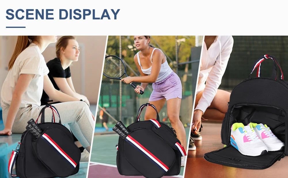 Adjustable Pickleball Paddle Backpack Bag Multi Sport Large Capacity Storage Tennis Racquetball Equipment For Men Women - Buy online at  Vibe In Cart.