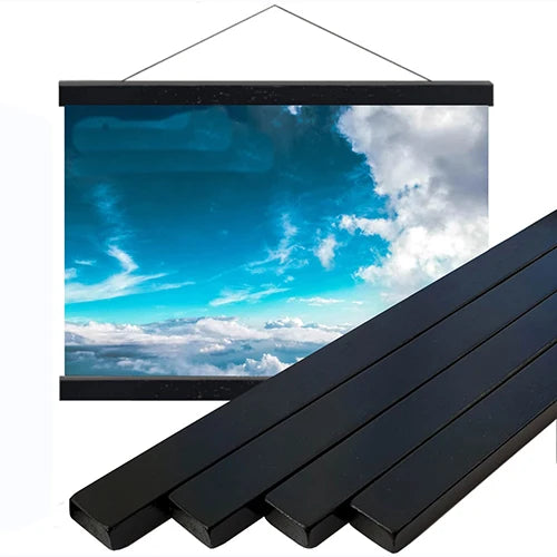 Magnetic DIY Wood Poster Frame Teak/Pine Photo Hangers Hanging Kit for Pictures Canvas Prints Poster Scroll Artwork Print Holder - Buy online at  Vibe In Cart.