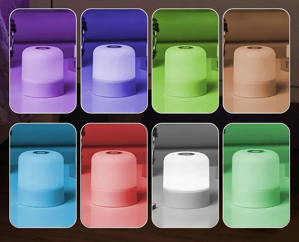 Rechargeable Led Night Light with Remote Control Touch Switch Table Lamp for Reading Bedroom White RGB Color Dimmable Portable - Buy online at  Vibe In Cart.