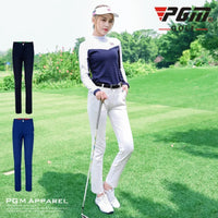 Women's Full Length Waterproof Golf Pants with High Elasticity and Warm Fleece