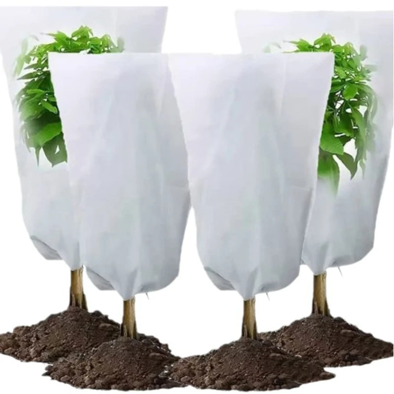1/3Pcs Plant Covers Freeze Protection Non-woven Fabric Frost Cloth Plants Jacket Drawstring Tree Cover for Outdoor Plants - Buy online at  Vibe In Cart.