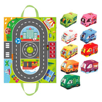 Baby Montessori Soft Car Toy with Map Game Mat Storage Bag Infant Cloth Book Cute Cartoon Sensory Training Toys Toddlers Gifts - Buy online at  Vibe In Cart.