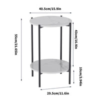 LUVODI 2-Tier Round Coffee End Tables Sofa Side Table Plant Stand with Storage Shelf Metal Frame for Living Room Bedroom - Buy online at  Vibe In Cart.
