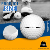 Caiton 50pcs 2-Layer Golf Balls - 332 Dimple, Max Distance, Spin Control, Durable, Precision - For Golf Training & Play - Buy online at  Vibe In Cart.