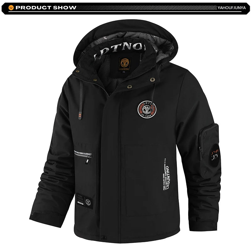 Winter Men Outdoor Windbreak Warm Travel Jacket Men Hooded Casual Fashion Sport Waterproof Climbing Trekking Jacket Male Coat - Buy online at  Vibe In Cart.