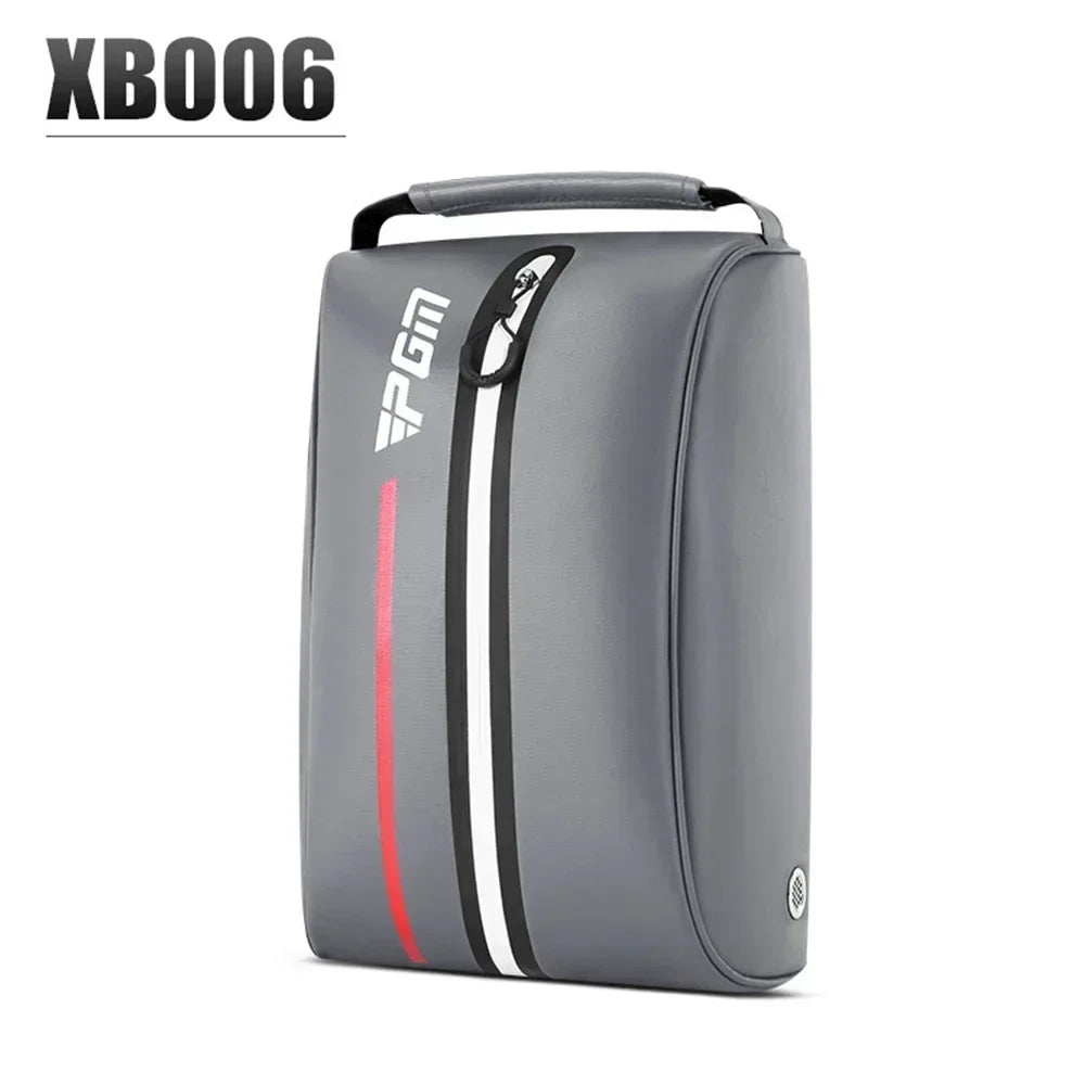 Zippered Waterproof Nylon Golf Shoe Bag Large Capacity 32x22x11cm