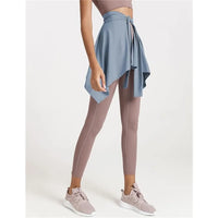 Women Solid Color Yoga Tennis Up Skirt Athletic Workout Running Tie Up Wrap Skirts Hip Covering Asymmetrical Scarf - Buy online at  Vibe In Cart.