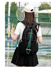 Lightweight Nylon Drawstring Racket Bag for Tennis and Badminton