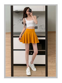 Summer Women's Skirts Fashion Sexy Mini Elastic Pleated Sun Skirts For School Girl Uniform Korean Black High Waist Tennis Skirts - Buy online at  Vibe In Cart.