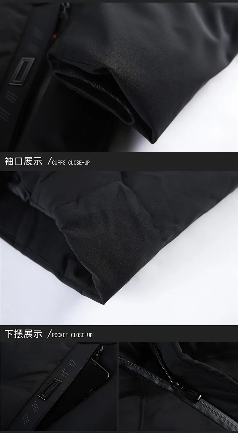 Top Grade Designer New Brand Men Parka Jacket Thick Casual Fashion Windbreaker Hooded Quilted Bubble Coats Long Mens Clothes - Buy online at  Vibe In Cart.