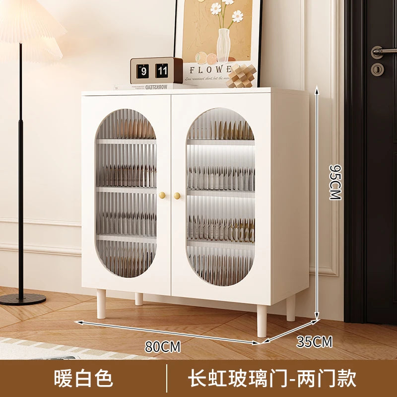 Modern Wooden Vertical Shoe Cabinet with Adjustable Shelves