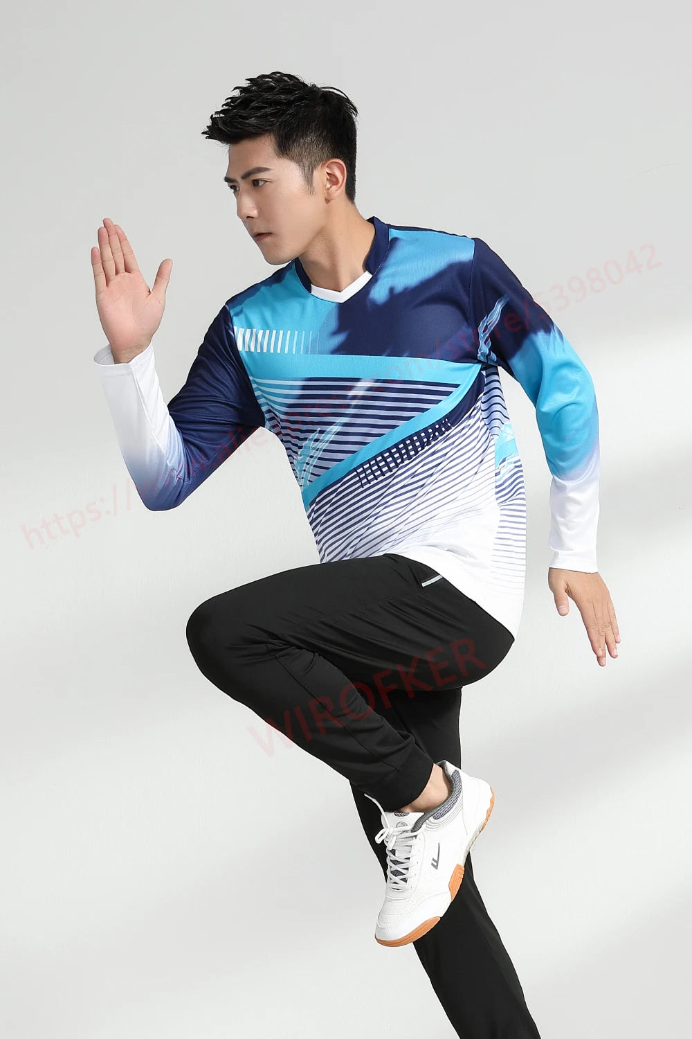 2023 New Style Print Badminton Shirts Men Sport Training Quick-dry Wicking Long Sleeve Casual Tennis Ping Pong Volleyball Tee - Buy online at  Vibe In Cart.