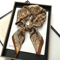 Women's 70x70cm Square Silk Scarf Shawl Headband