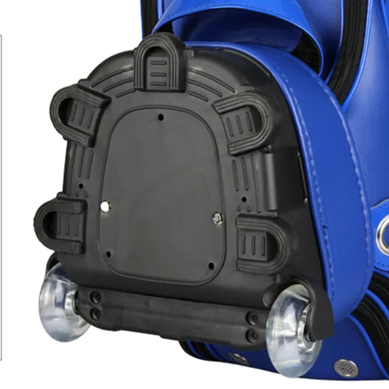 Waterproof PU Golf Ball Bag with Wheel and High Capacity