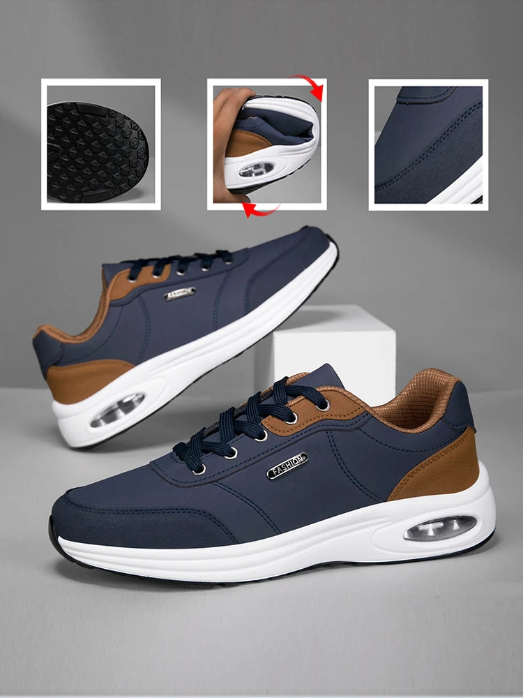 Men's Casual Sports Shoes Waterproof Walking Sports Shoes Casual Men's Leather Sports Shoes Non-slip Shoes Men's Tennis Shoes - Buy online at  Vibe In Cart.