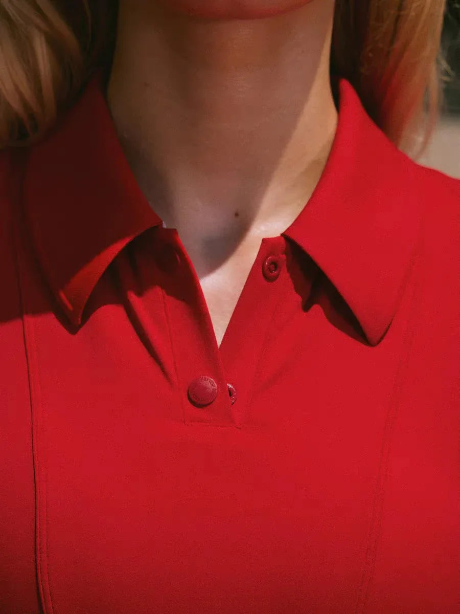 Womens tennis dresses Long Sleeve golf wear Sports Dress lapel mini Skirt Built in Shorts Workout badminton yoga fitness wear