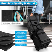 Golf Travel Bag Heavy Duty With Wheels 900D Polyester Foldable