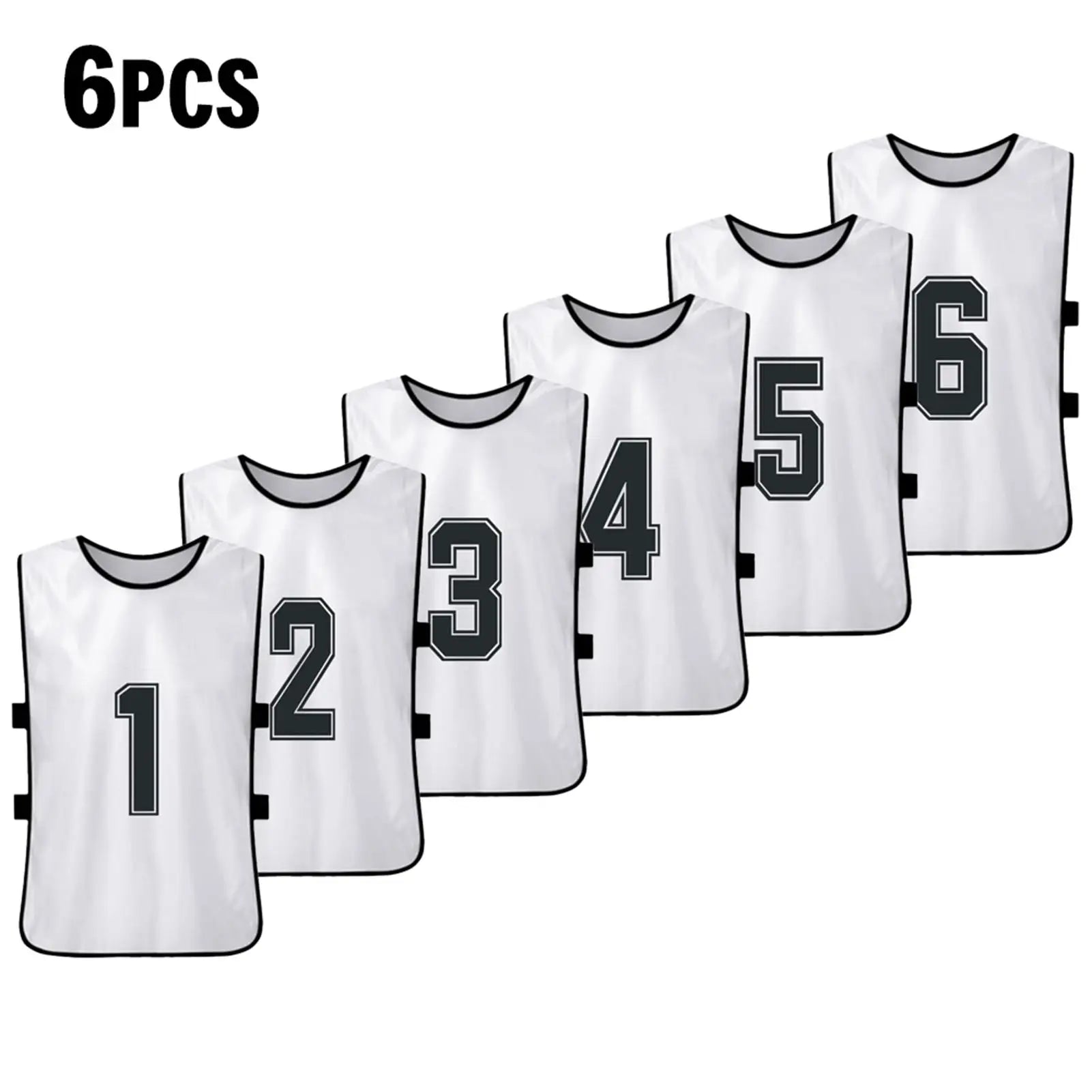 Numbered Soccer Pinnies for Adults and Youth, 6 or 2 Pack
