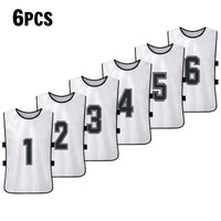 Numbered Soccer Pinnies for Adults and Youth, 6 or 2 Pack