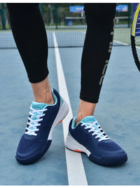 Unisex Lace-Up Tennis Shoes Breathable And Shock-Absorbent