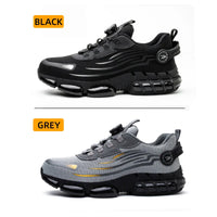 Rotary Button Safety Shoes Men Steel Toe Sneakers Puncture Proof Work Safety Boots Air Cushion Sport Work Shoes Anti-smash Boots - Buy online at  Vibe In Cart.