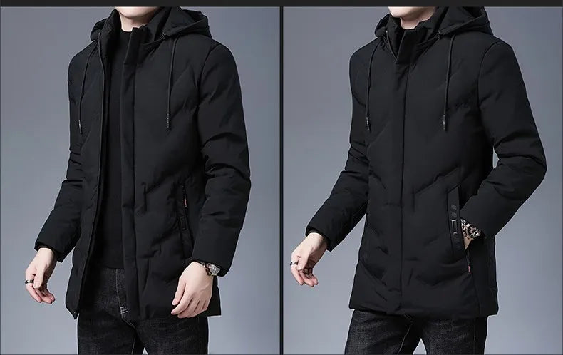 Top Grade Designer New Brand Men Parka Jacket Thick Casual Fashion Windbreaker Hooded Quilted Bubble Coats Long Mens Clothes - Buy online at  Vibe In Cart.