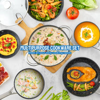 Induction Cookware Nonstick, 10-Piece, BEZIA Pots and Pans Set for Induction Cooktop, Compatible with All Stoves - Buy online at  Vibe In Cart.