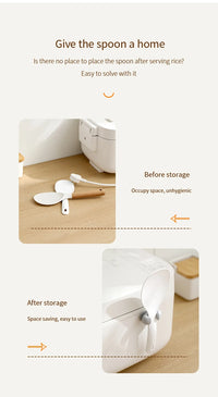 Rice Spoon Holder Silicone Storage Rack, Kitchen Wall-Mounted Cooker Spoon Shelf, Placement Rack - Buy online at  Vibe In Cart.