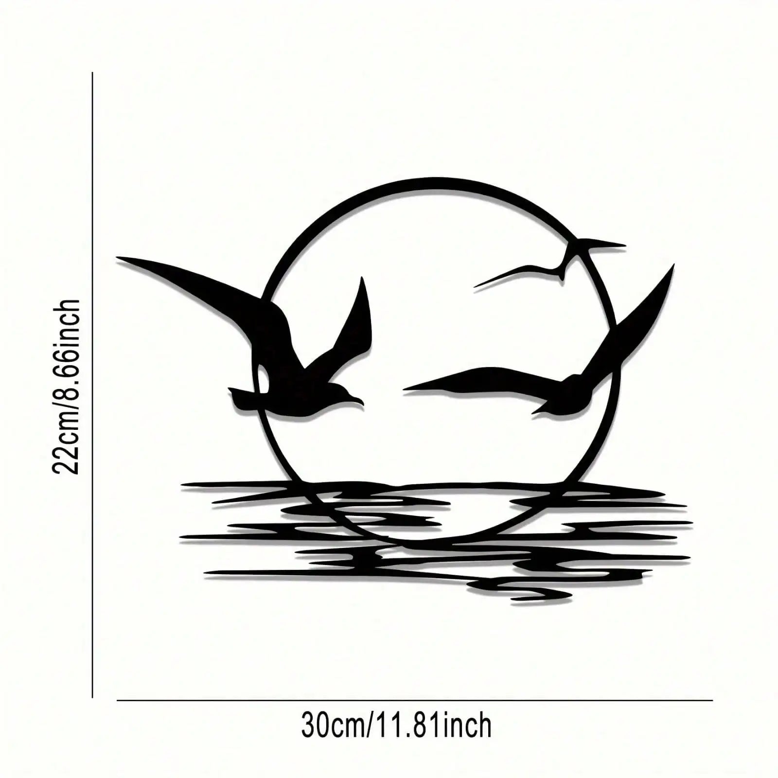 Ocean-Inspired Home Gift Idea - Waterproof Coastal Seagull Sunrise Metal Wall Decoration - Buy online at  Vibe In Cart.