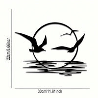 Ocean-Inspired Home Gift Idea - Waterproof Coastal Seagull Sunrise Metal Wall Decoration - Buy online at  Vibe In Cart.