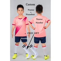 Boys' Polyester Soccer Uniform Set with Jersey, Tracksuit and Socks