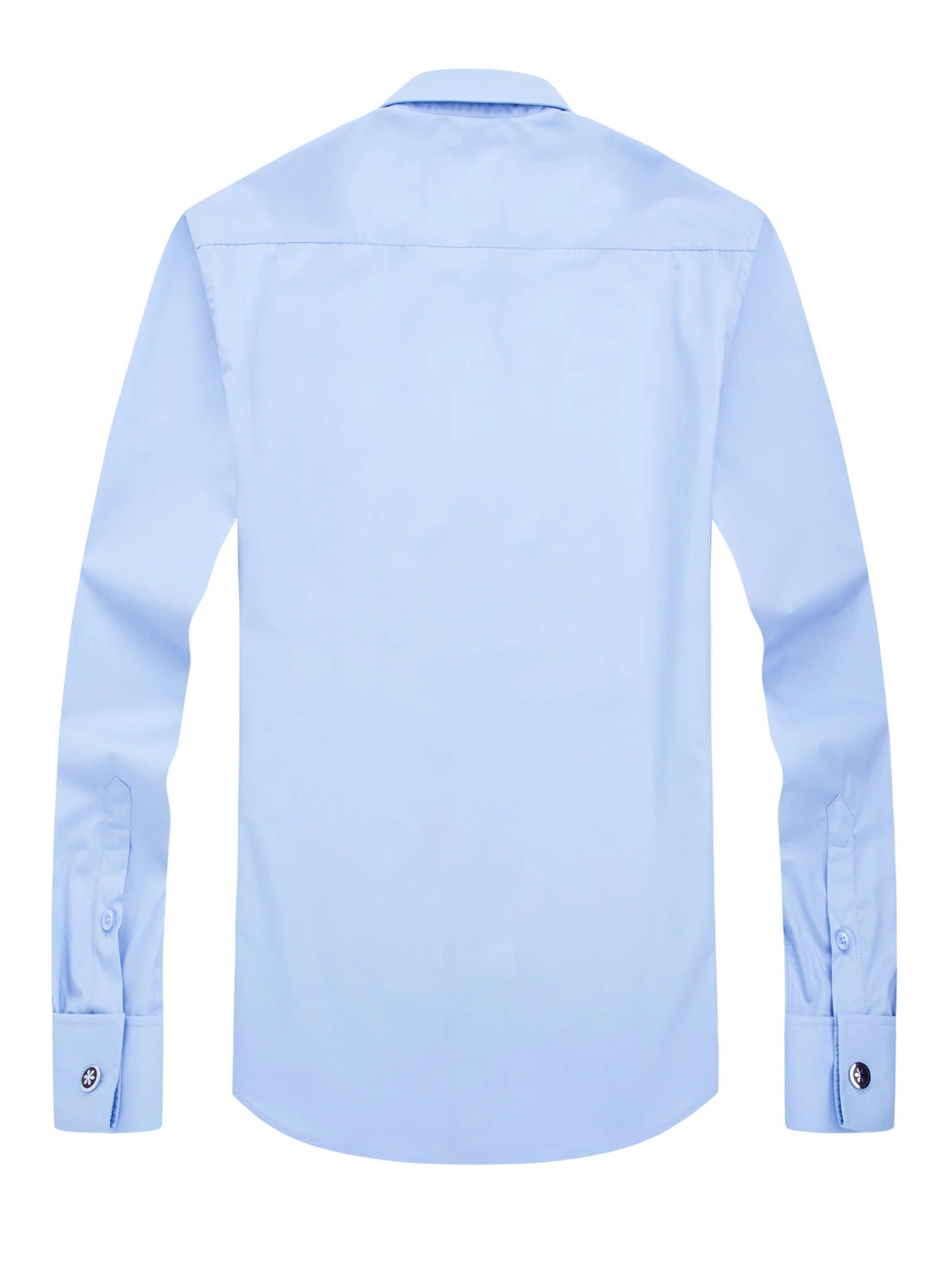 Men's French cufflinks shirt, men's slim fit long sleeved business sleeve nail free business formal men's solid color shirt - Buy online at  Vibe In Cart.