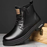 Fashionable versatile spring autumn new high top men's shoes casual comfortable men's shoes trendy retro simple warm short boots - Buy online at  Vibe In Cart.