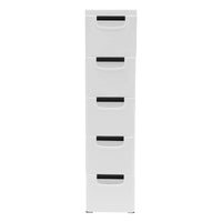NEWEST White Storage Cabinet 20*40*84cm with Four Wheels and 5 Drawers Large Capacity for Storing Clothes, Towels, Toys - Buy online at  Vibe In Cart.