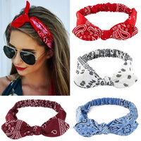 New Boho Women Soft Solid Print Headbands Vintage Cross Knot Elastic Hairbands Turban Bandanas Girls Hair Bands Hair Accessories - Buy online at  Vibe In Cart.