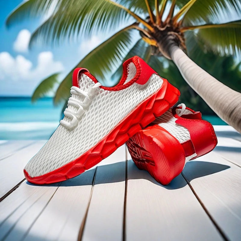 YRZL Men's White Sneakers Breathable Casual Shoes Outdoor Non-Slip Mesh Loafers Walking Lightweight Slip on Male Tennis Shoes - Buy online at  Vibe In Cart.