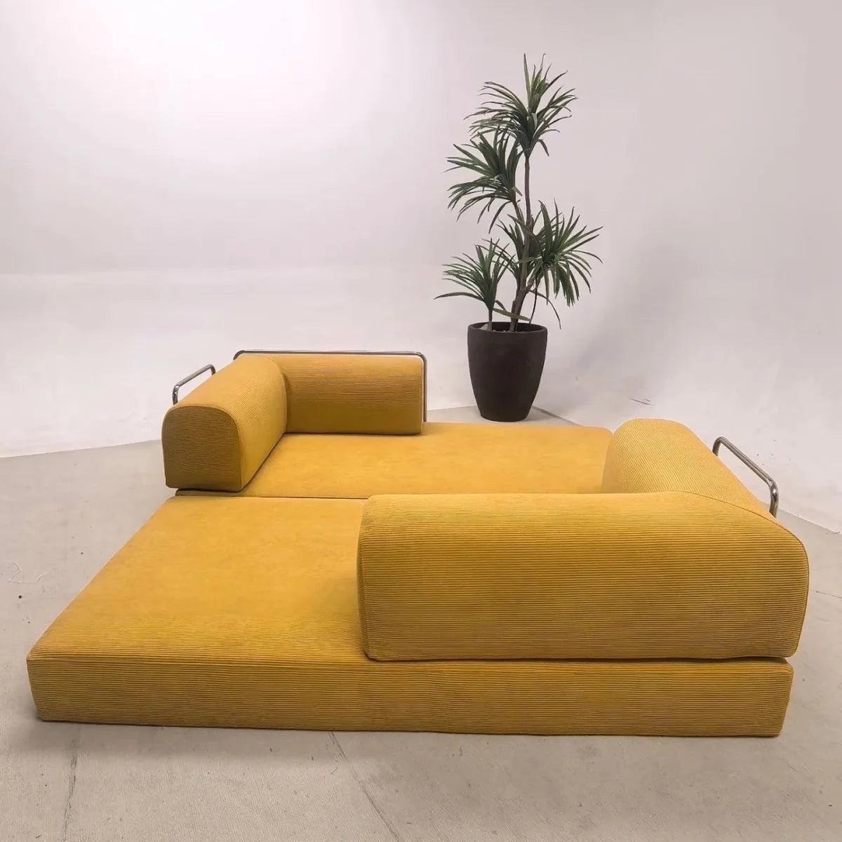 Italian Compressed Sofa Minimalist Retro Corduroy Sofa Bed Lounge Modular Couch Foldable Washable Customizable for Living Room - Buy online at  Vibe In Cart.