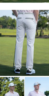Men's Breathable Quick-Dry Stretch Golf Pants with Zipper Pockets