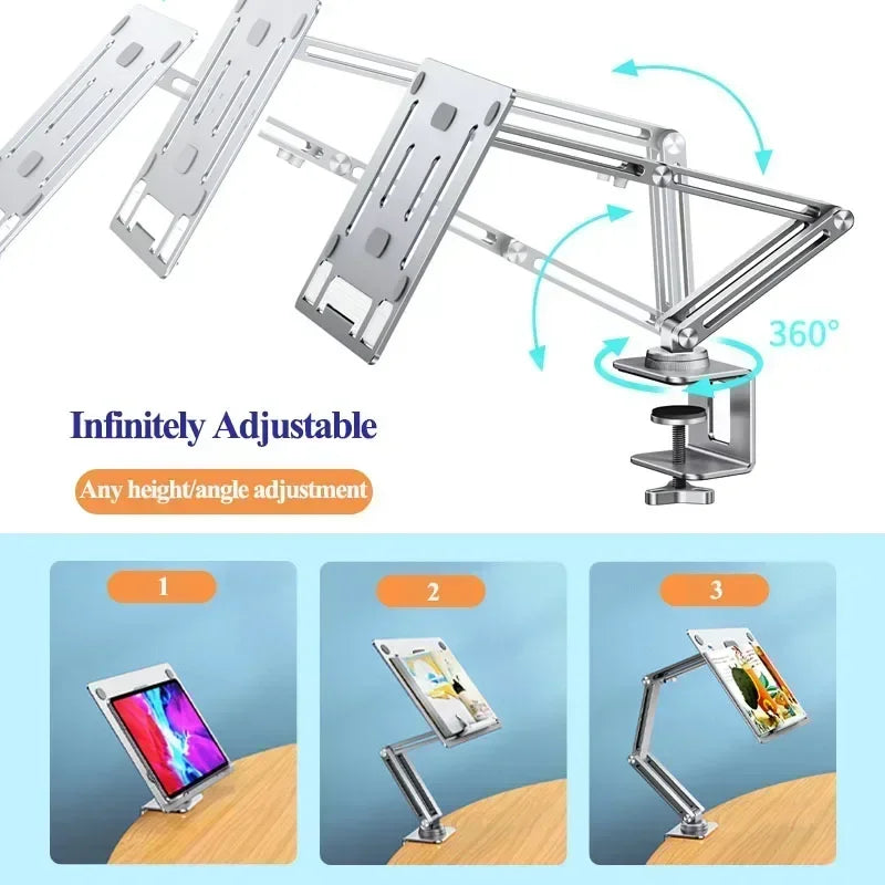 Adjustable Laptop Arm Mount for Desk with 360 Degree Rotation for Up to 17 Inch Laptops