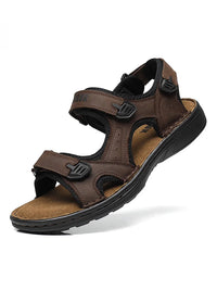 First-Layer Cowhide Men's Sports Sandals, Open-Toe Outdoor Non-Slip Sandals, Casual Men's Shoes, Outdoor Fashion Beach Shoes, Li - Buy online at  Vibe In Cart.