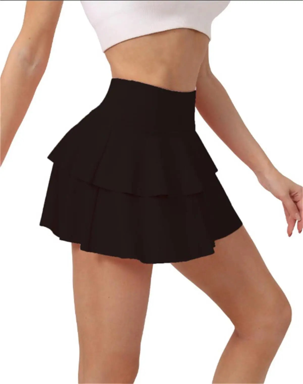 Front double-layer round-hem badminton and tennis skirt, women's running, fitness and yoga skirt, golf sports short skirt - Buy online at  Vibe In Cart.