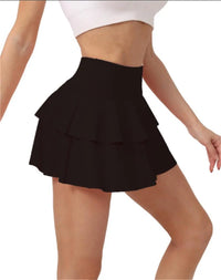 Front double-layer round-hem badminton and tennis skirt, women's running, fitness and yoga skirt, golf sports short skirt - Buy online at  Vibe In Cart.