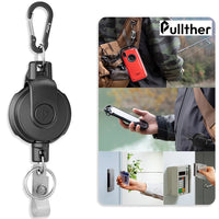 Retractable Key‌ Chain for man Reel‌ Badge Holders Retractabl Carabiner Quick Release Spring Clip outdoor camping equipment - Buy online at  Vibe In Cart.