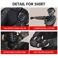 Tactical G3 Uniform Sets NEW Mens Camo Suits Outdoor Hunting Shirt Pants Tops Elastic Duty Cargo Trousers Windproof - Buy online at  Vibe In Cart.