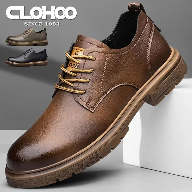 52/2000  CLOHOO handmade men's shoes business casual leather shoes breathable soft sole comfortable classic lace-up men's shoes - Buy online at  Vibe In Cart.