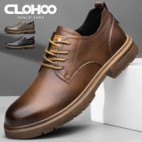 52/2000  CLOHOO handmade men's shoes business casual leather shoes breathable soft sole comfortable classic lace-up men's shoes - Buy online at  Vibe In Cart.